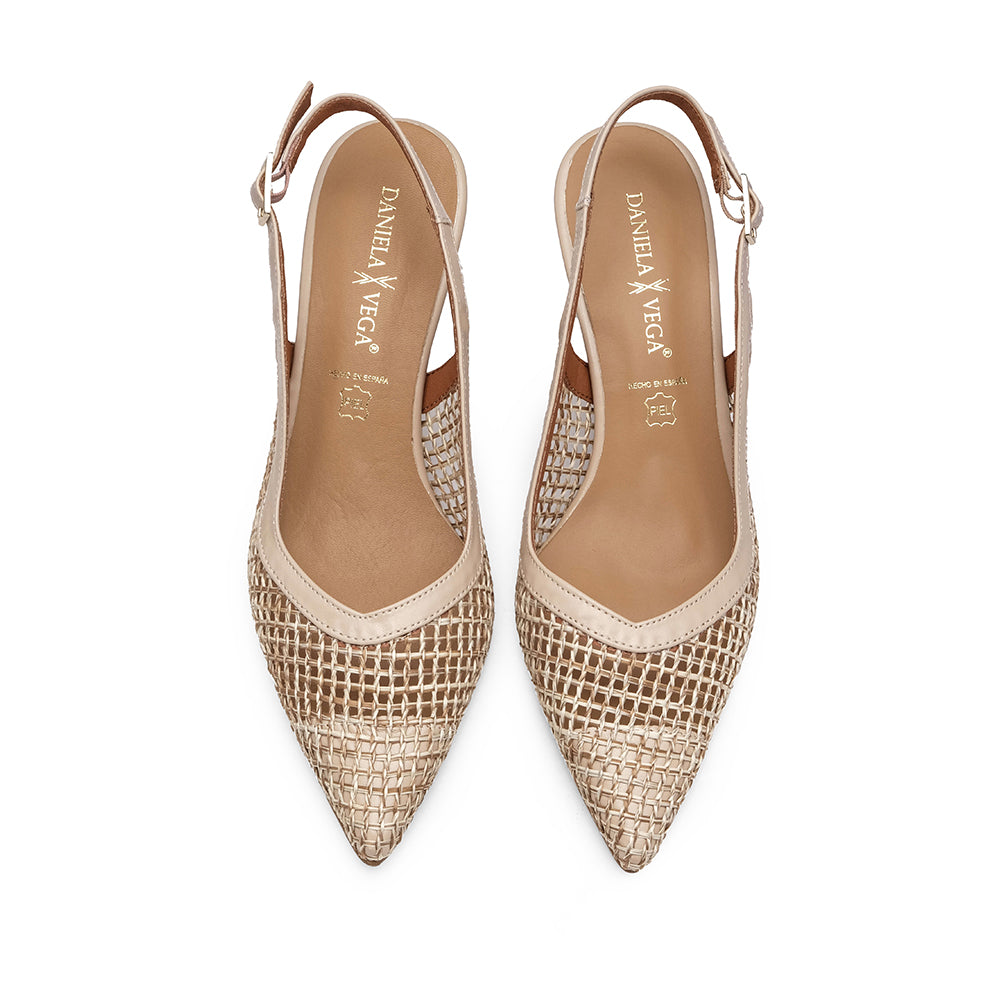 Sapato Alto Médio Mulher Natural