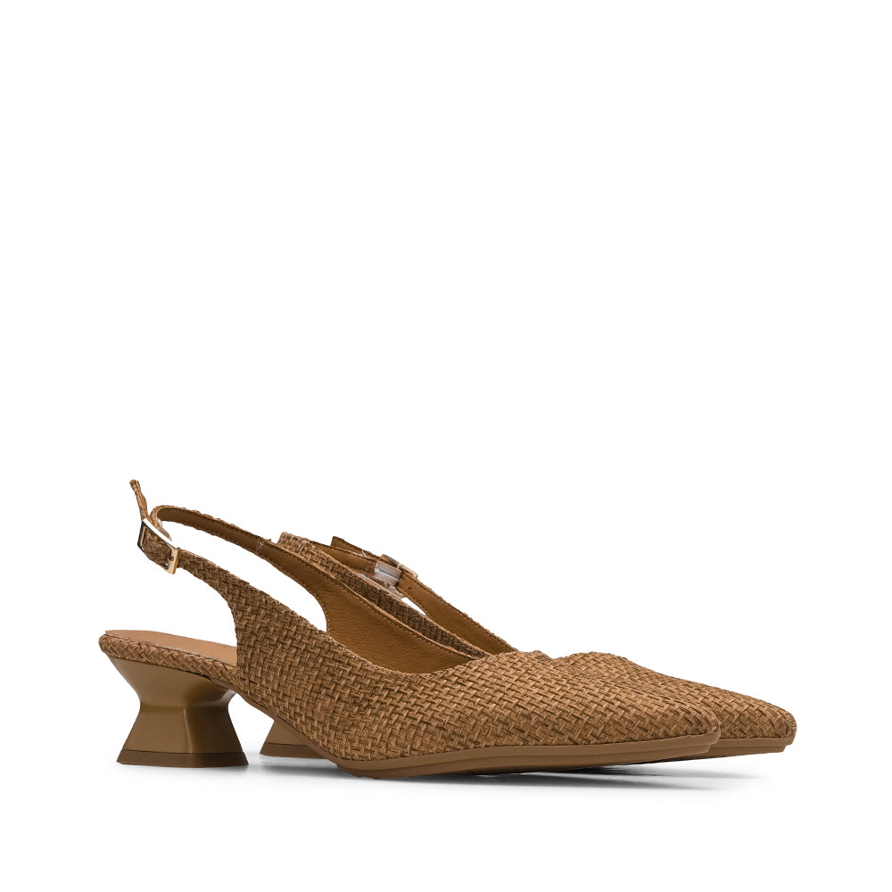 Sapato Salto Médio Mulher Camel