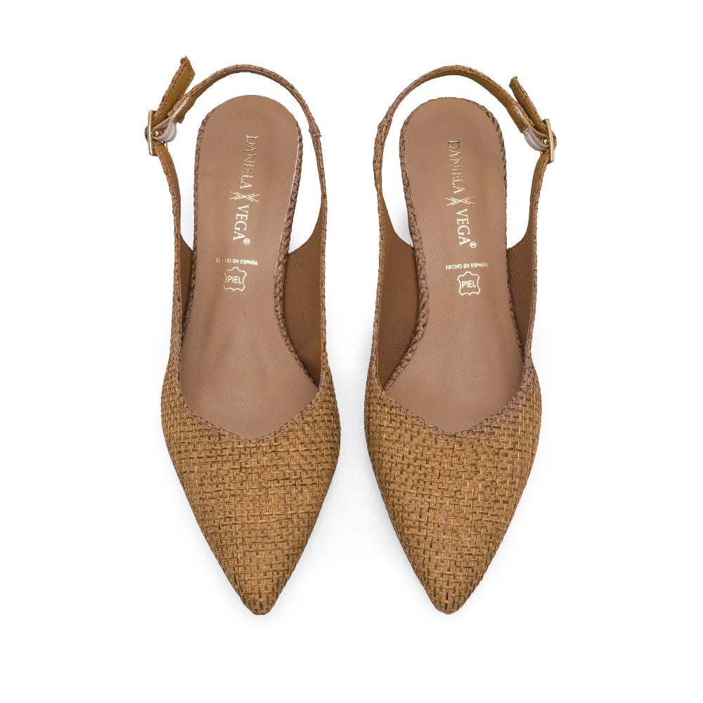 Sapato Salto Médio Mulher Camel