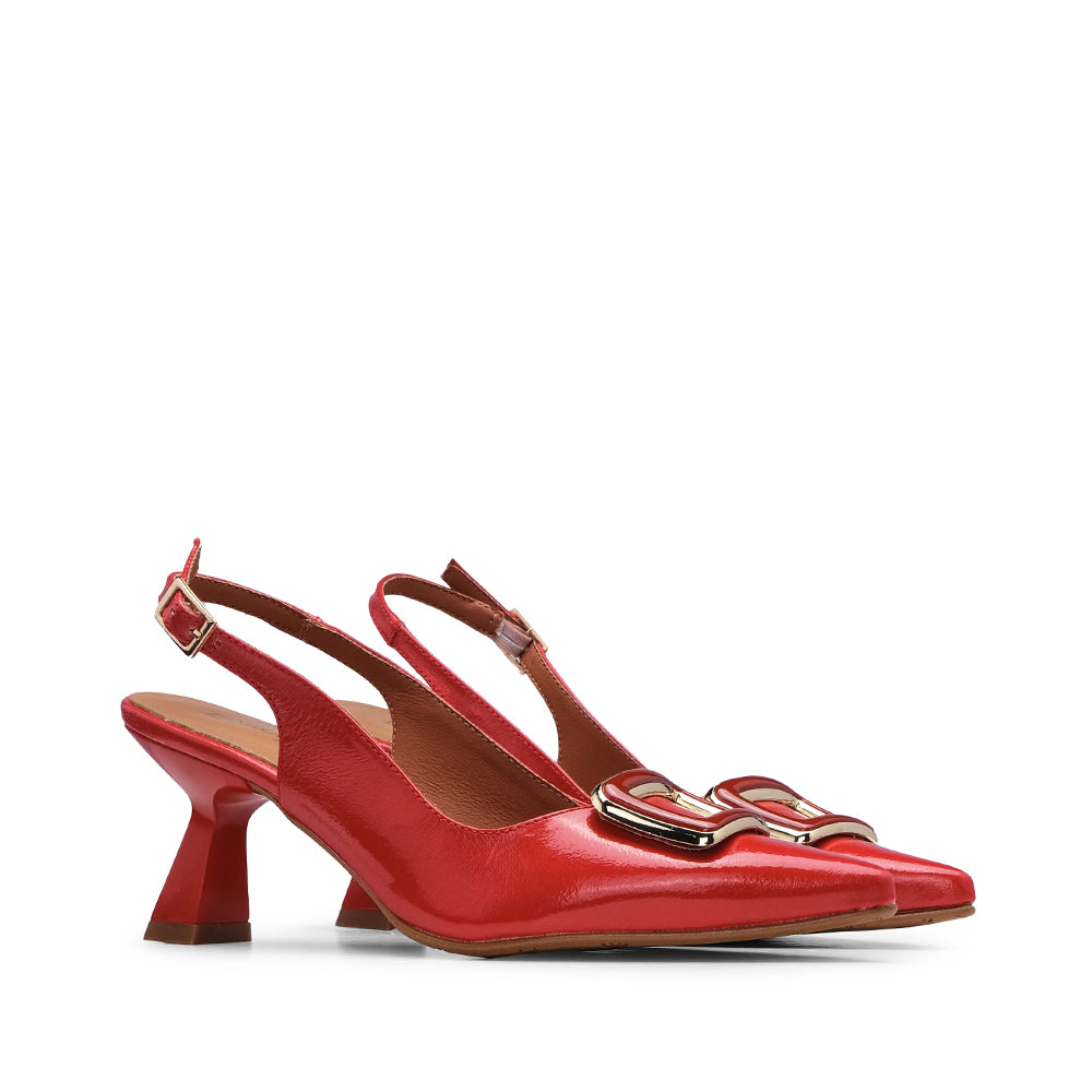 Sapato Salto Alto Mulher Verniz Vermelho