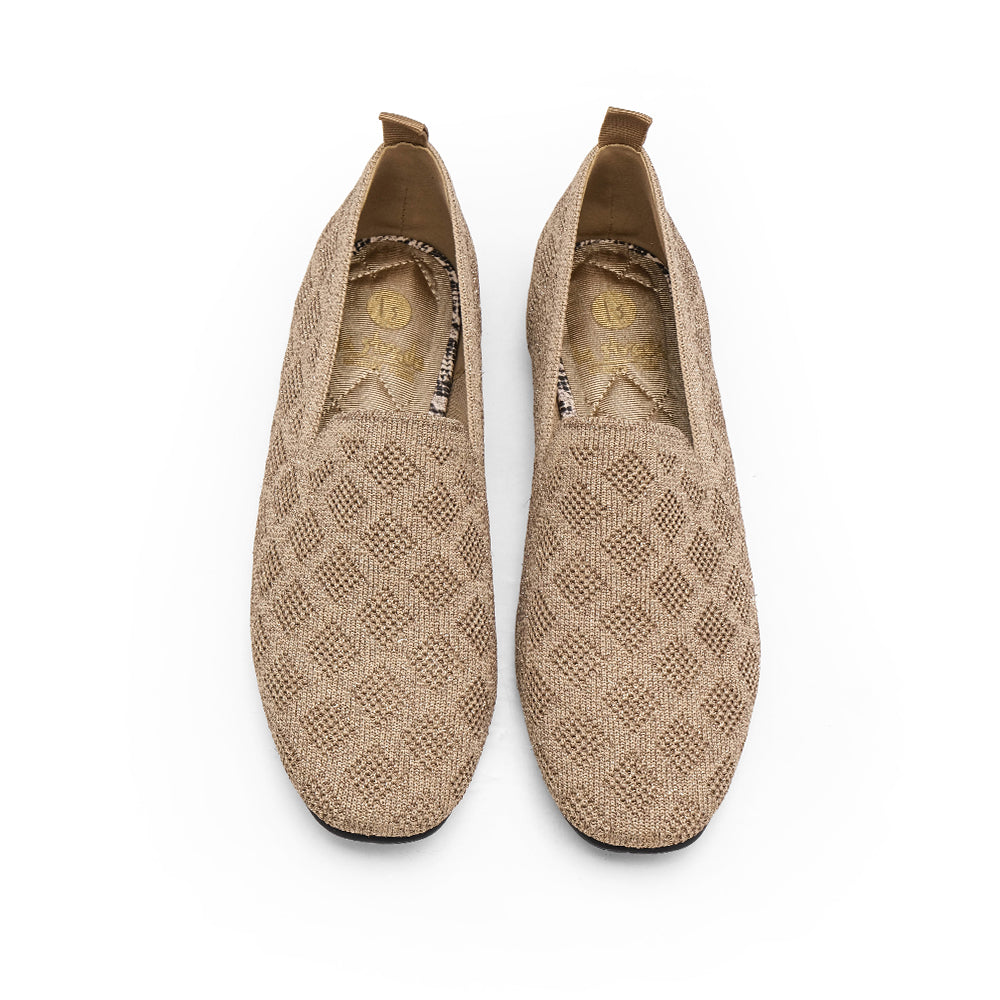 Sapato Salto Raso Mulher Dourado