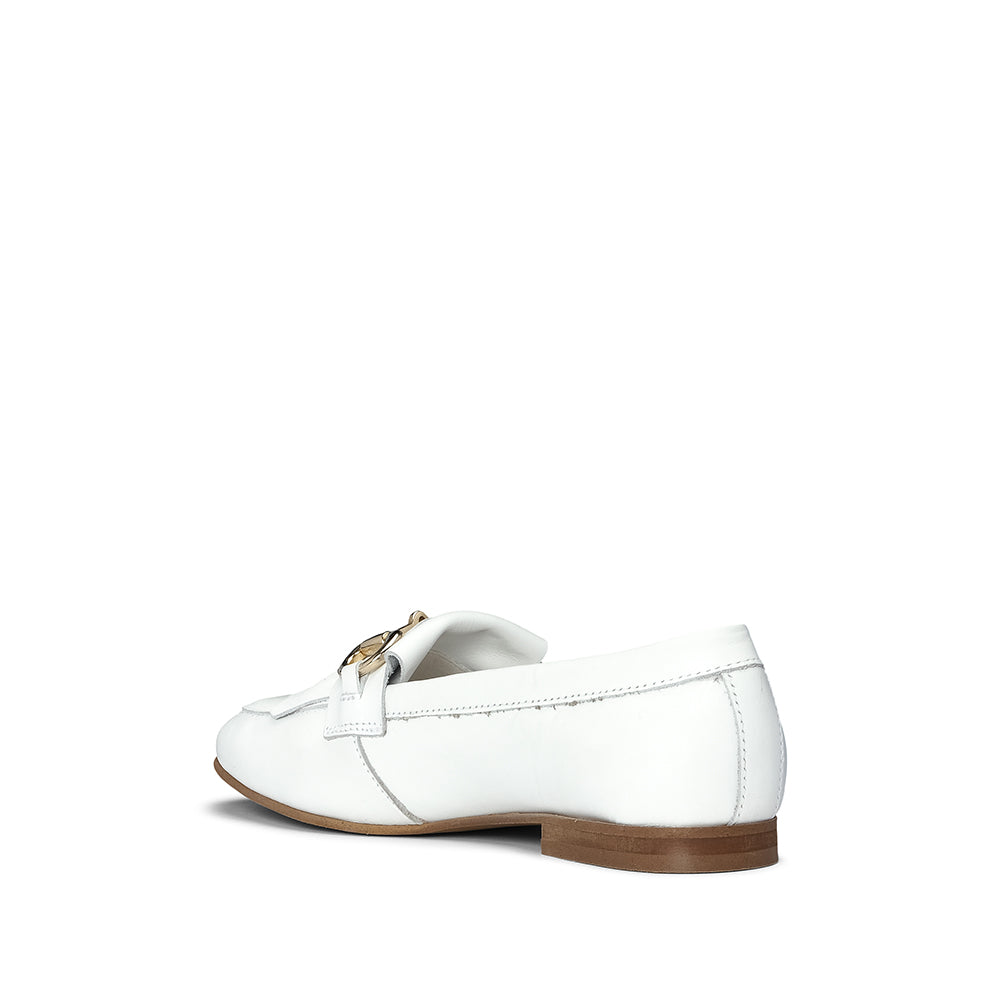 Sapato Mocassim Mulher Pele Branco