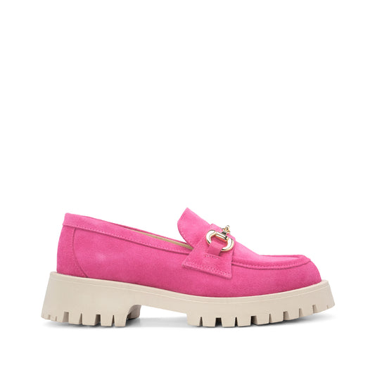 Sapato Mocassim Mulher Camurça Fuxia