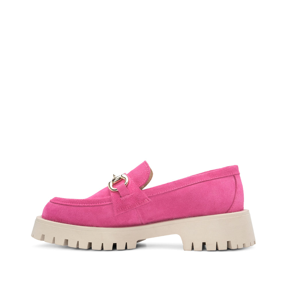 Sapato Mocassim Mulher Camurça Fuxia