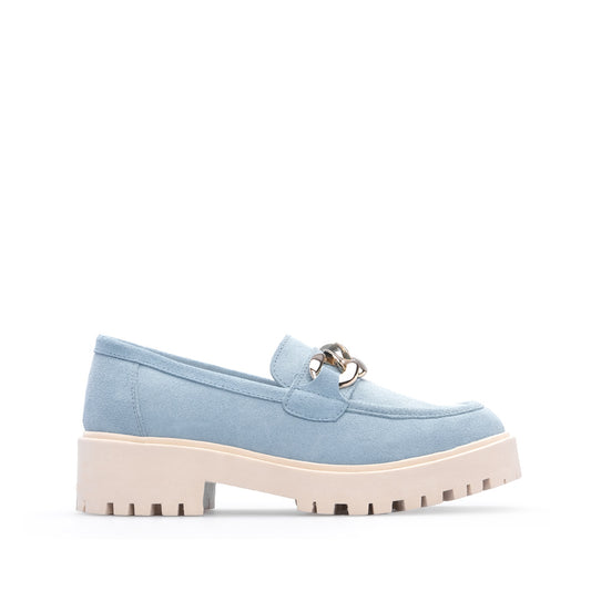 Sapato Mocassim Mulher Camurça Azul Bebe