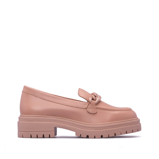 Sapato Mocassim Mulher Pele Nude