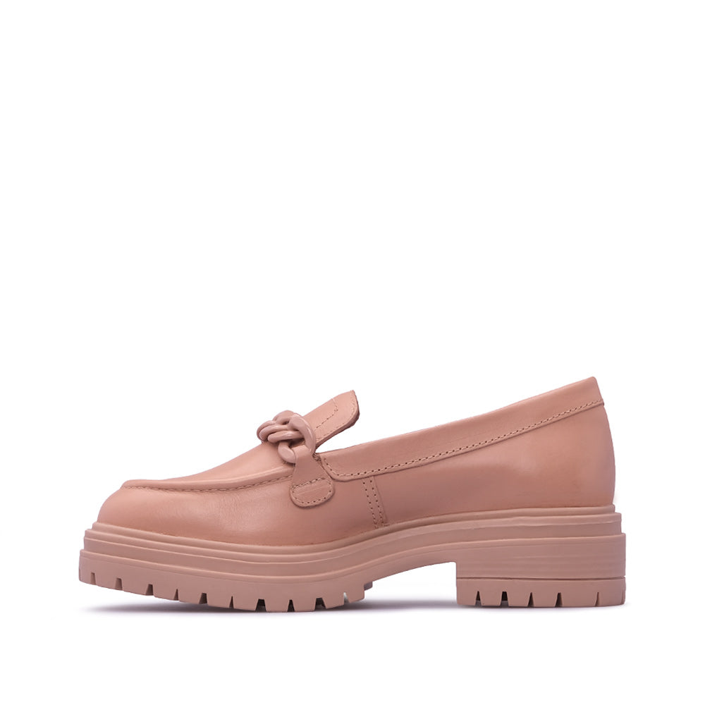 Sapato Mocassim Mulher Pele Nude