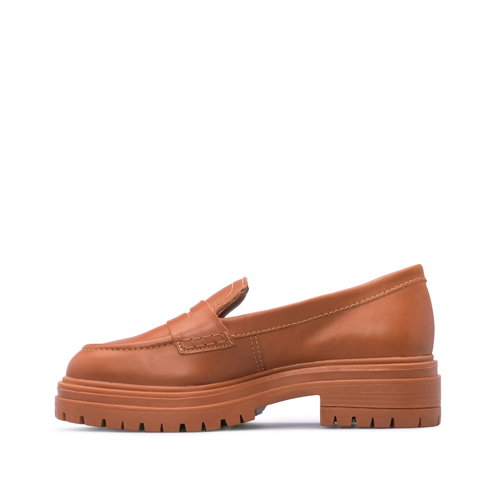 Sapato Mocassim Mulher Pele Camel