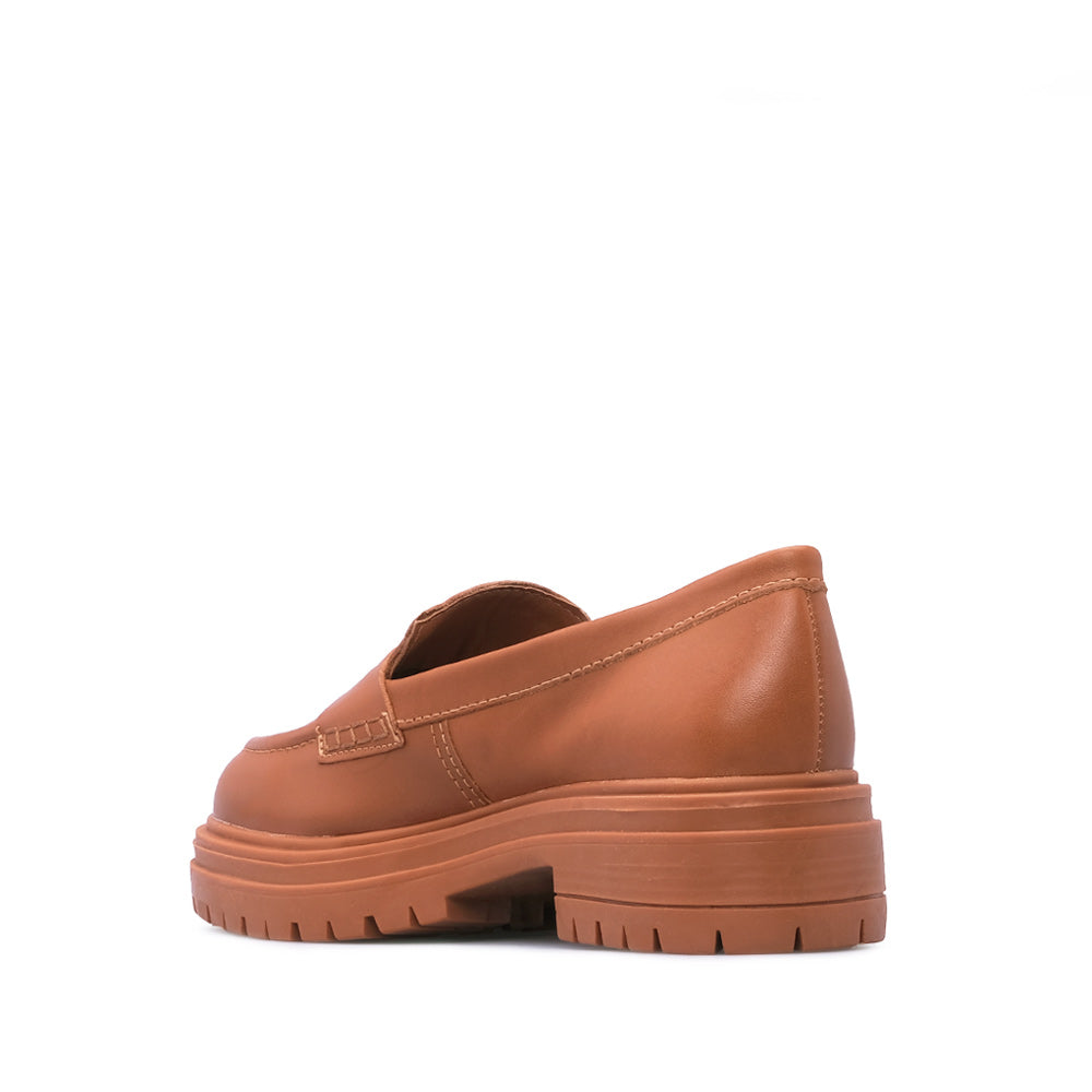 Sapato Mocassim Mulher Pele Camel