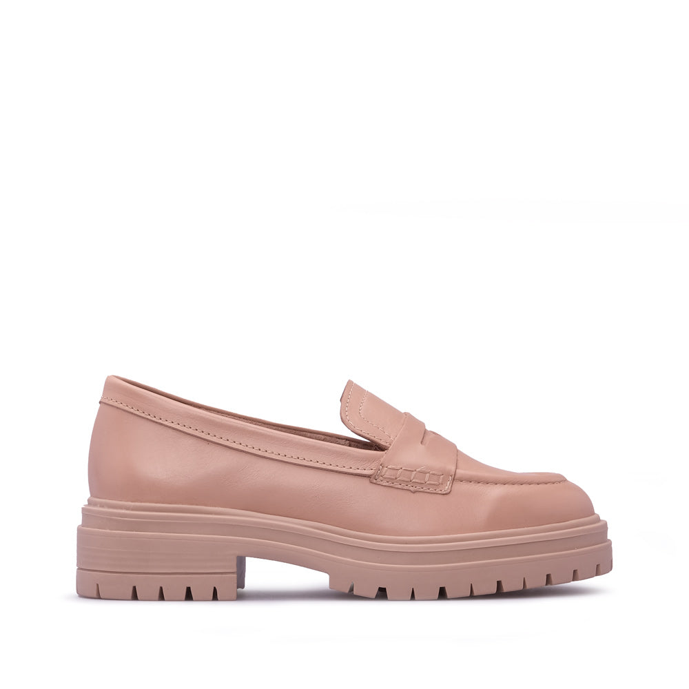 Sapato Mocassim Mulher Pele Nude