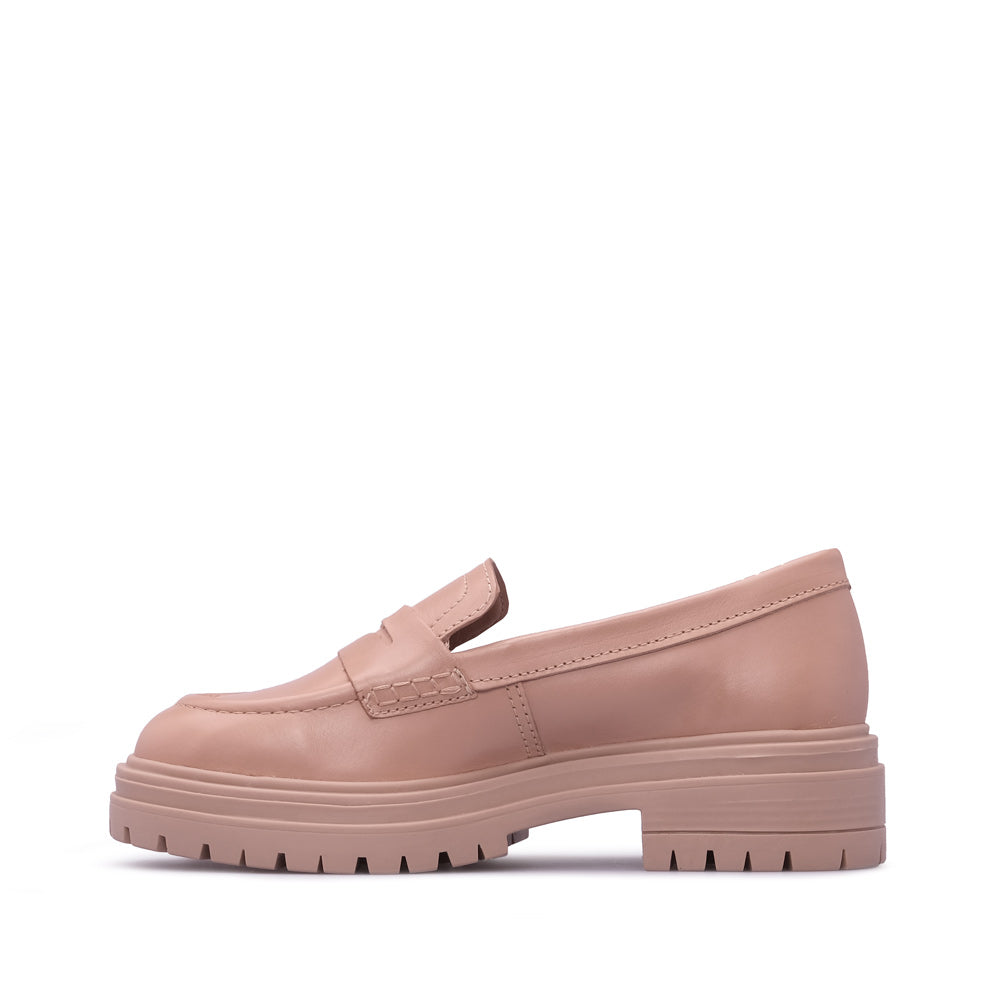 Sapato Mocassim Mulher Pele Nude