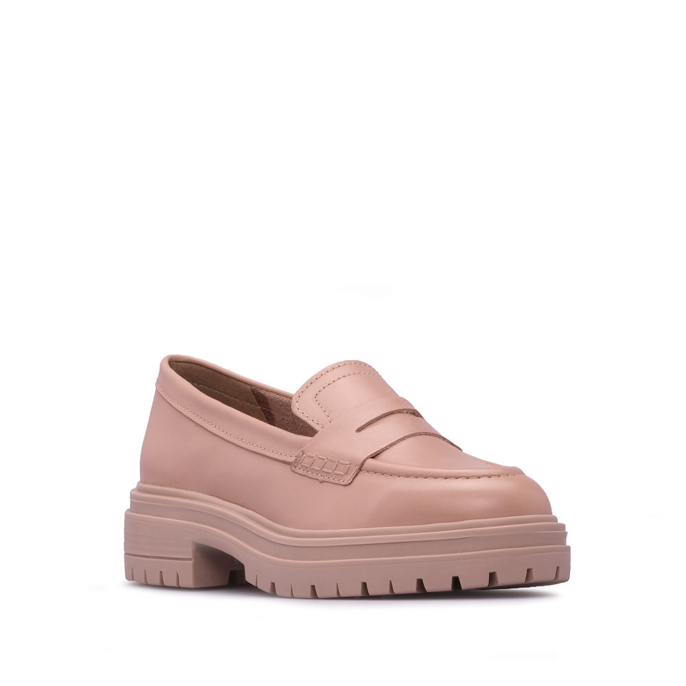 Sapato Mocassim Mulher Pele Nude