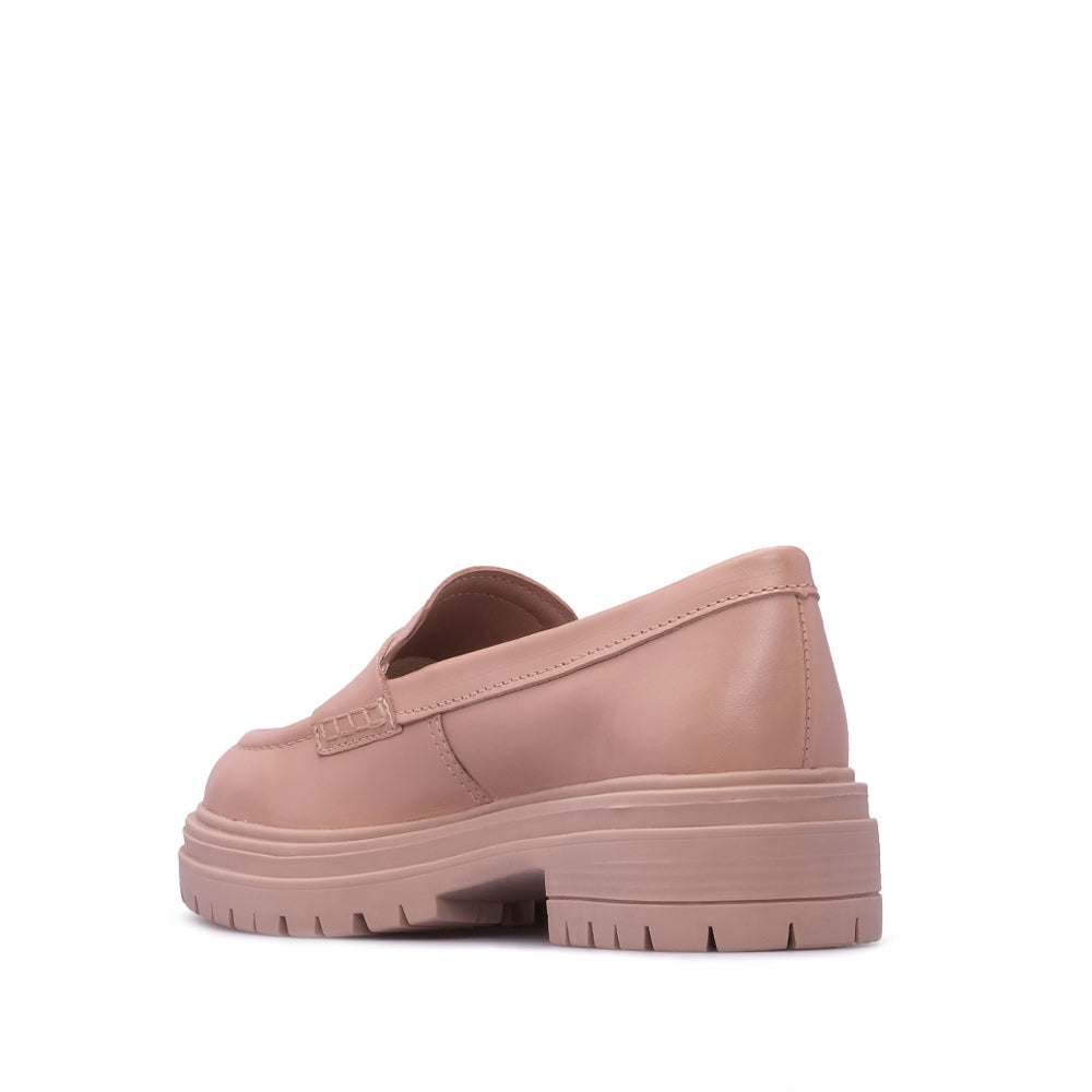 Sapato Mocassim Mulher Pele Nude