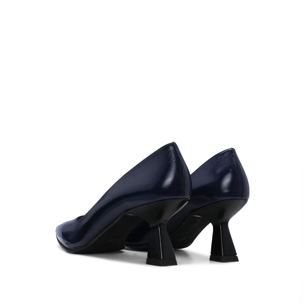 Sapato Salto Alto Mulher Verniz Azul Marinho