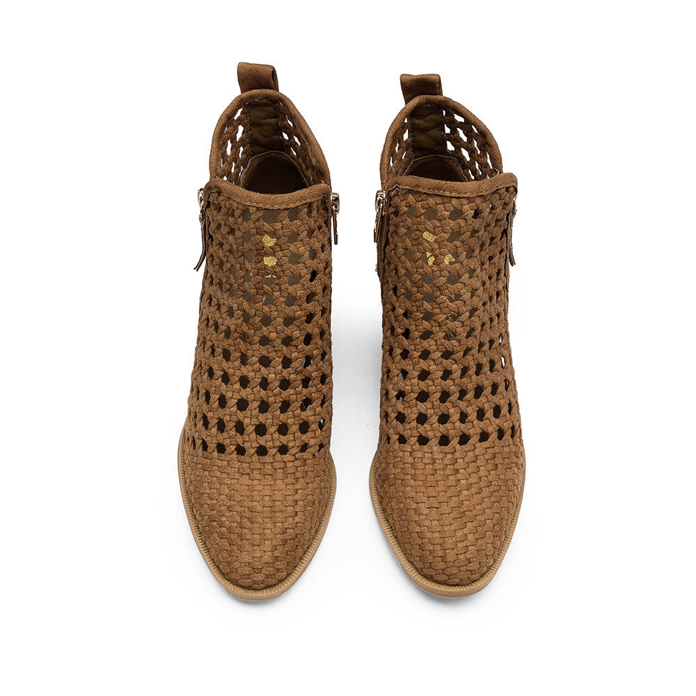 Botim Salto Médio Mulher Camel