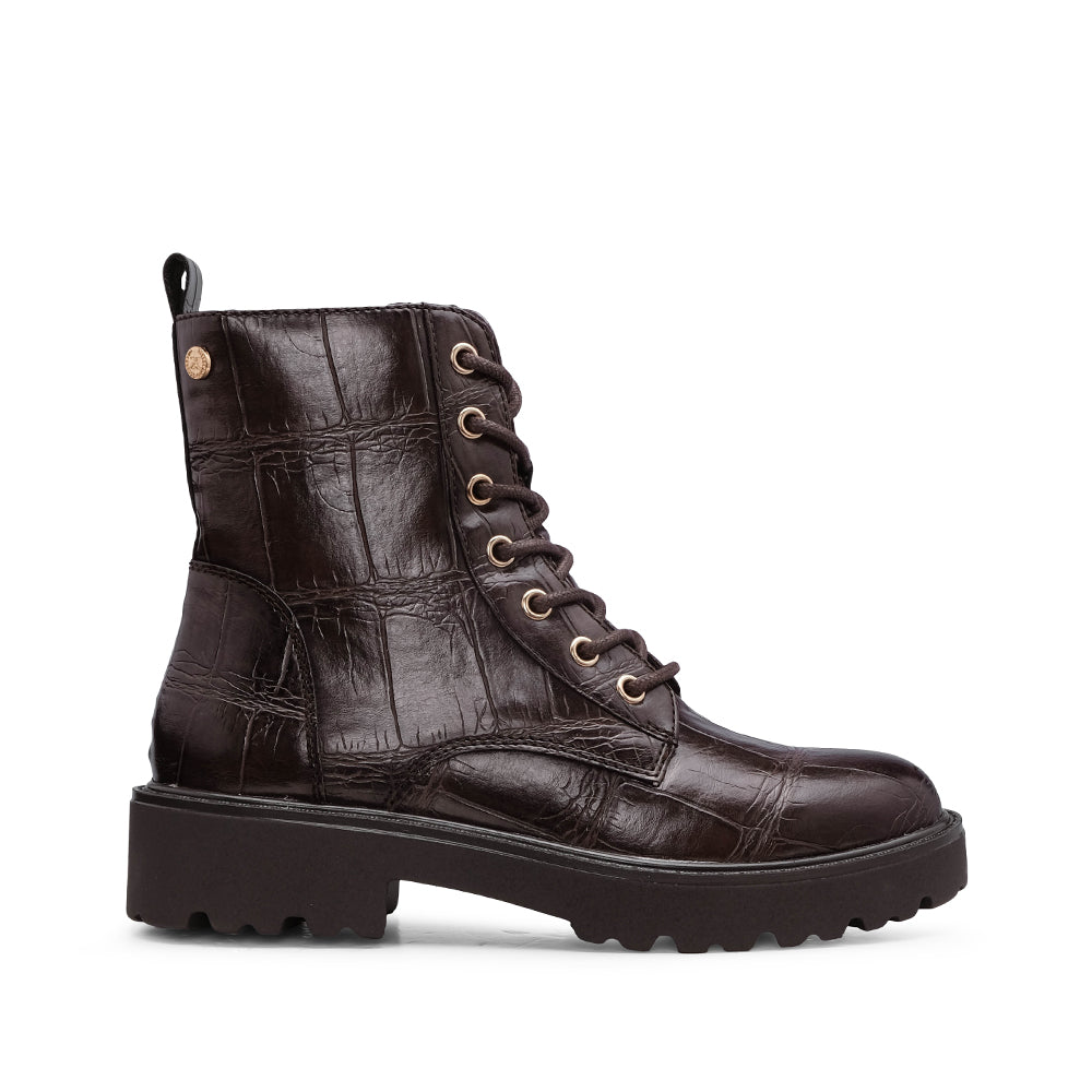 Bota Militar Mulher Castanho