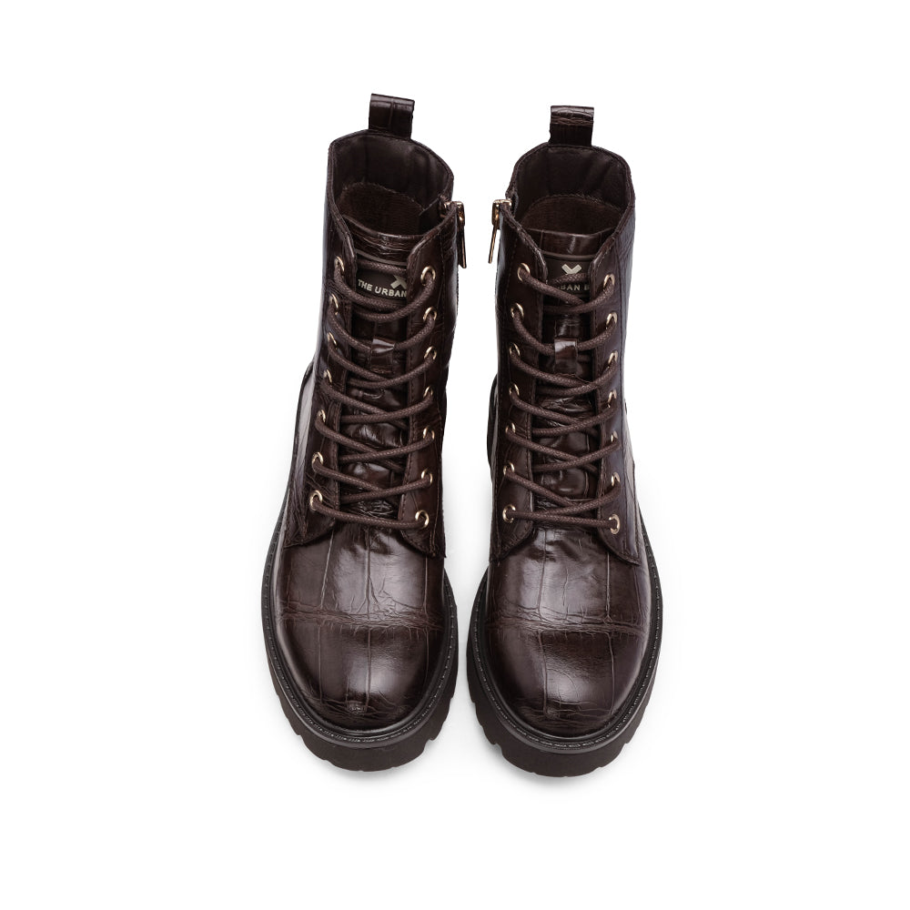 Bota Militar Mulher Castanho