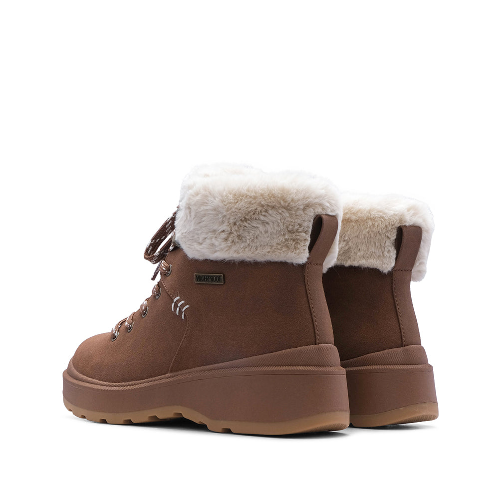 Botim Salto Raso Mulher Camel