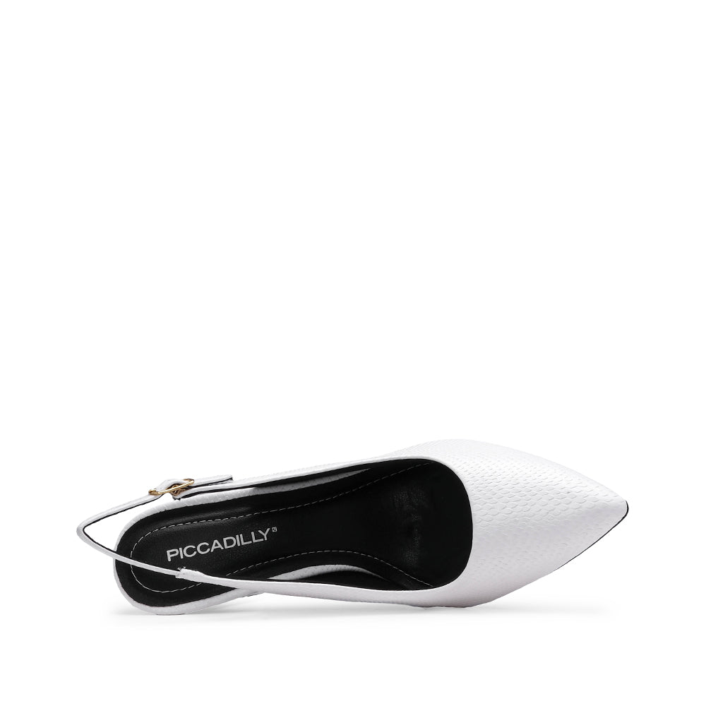 Sapato Salto Alto Mulher Animal Print Branco