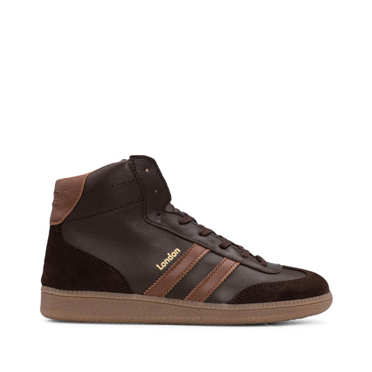 Zapatillas casuales de cuero marrón para mujer