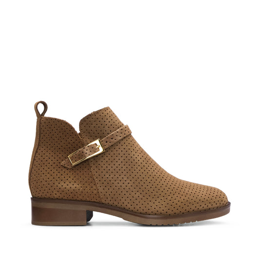 Botim Casual Mulher Camurça Camel