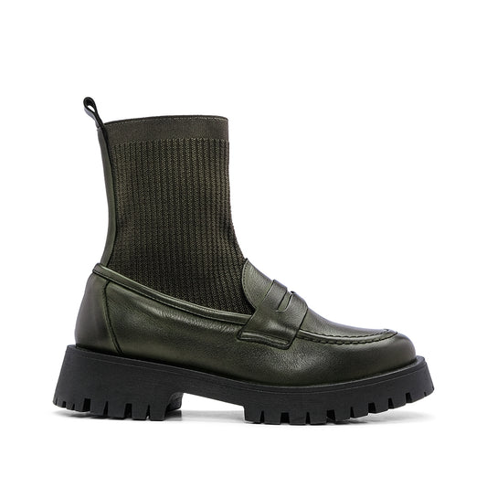 Sapato Mocassim Mulher Pele Verde