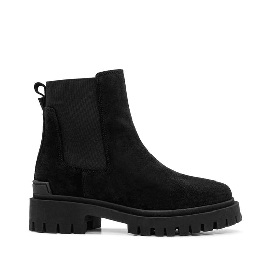 Botim Casual Mulher Camurça Preto