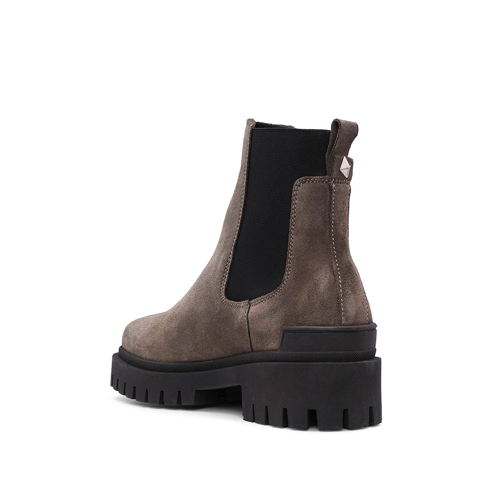 Botim Casual Mulher Camurça Taupe