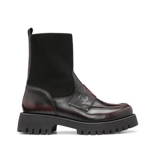 Sapato Mocassim Mulher Polido Bordeaux