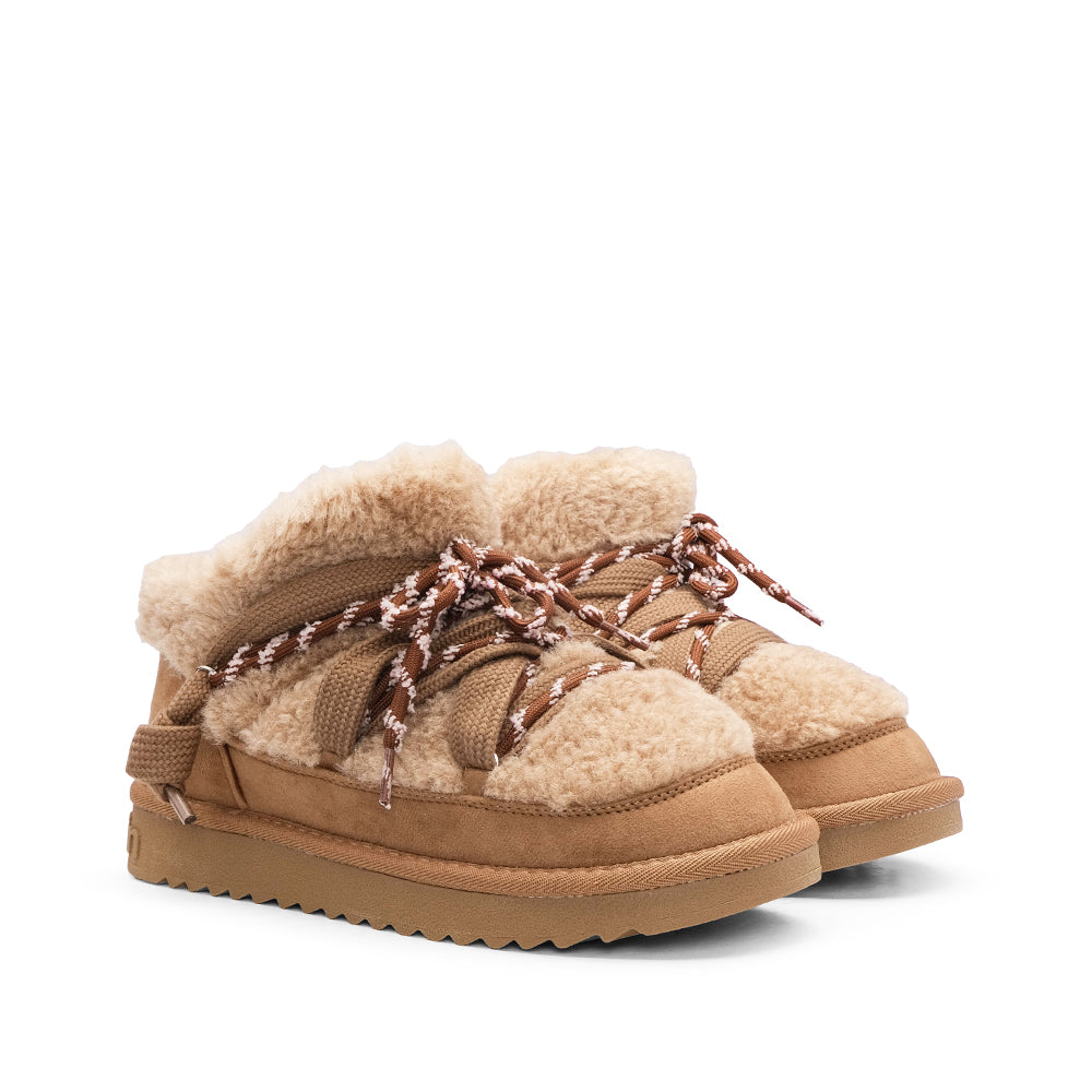 Pantufa Casual Mulher Camel