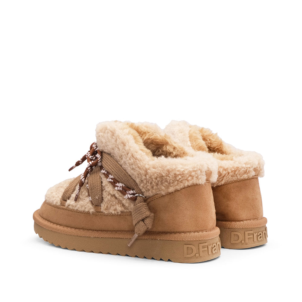 Pantufa Casual Mulher Camel