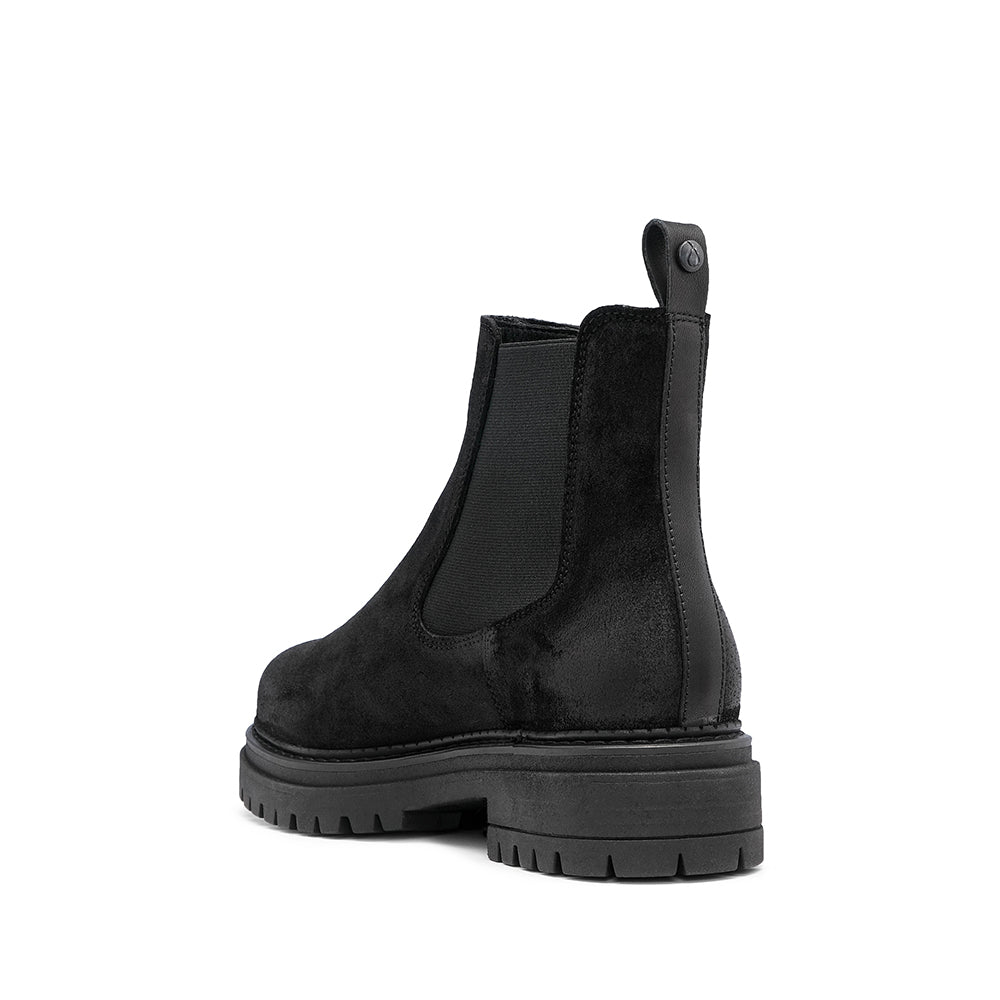 Botim Salto Raso Mulher Nobuck Preto