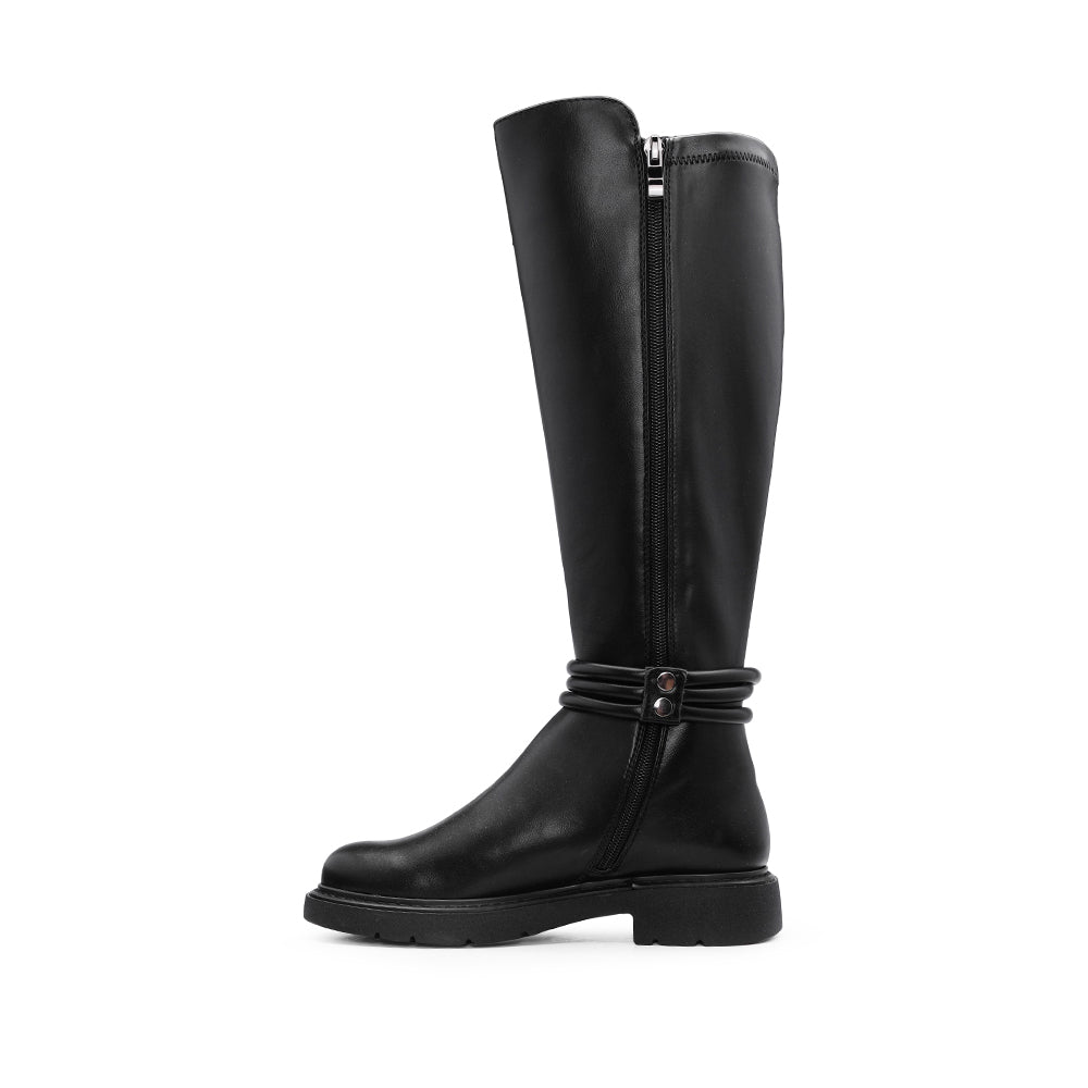 Bota Cano Alto Mulher Preto