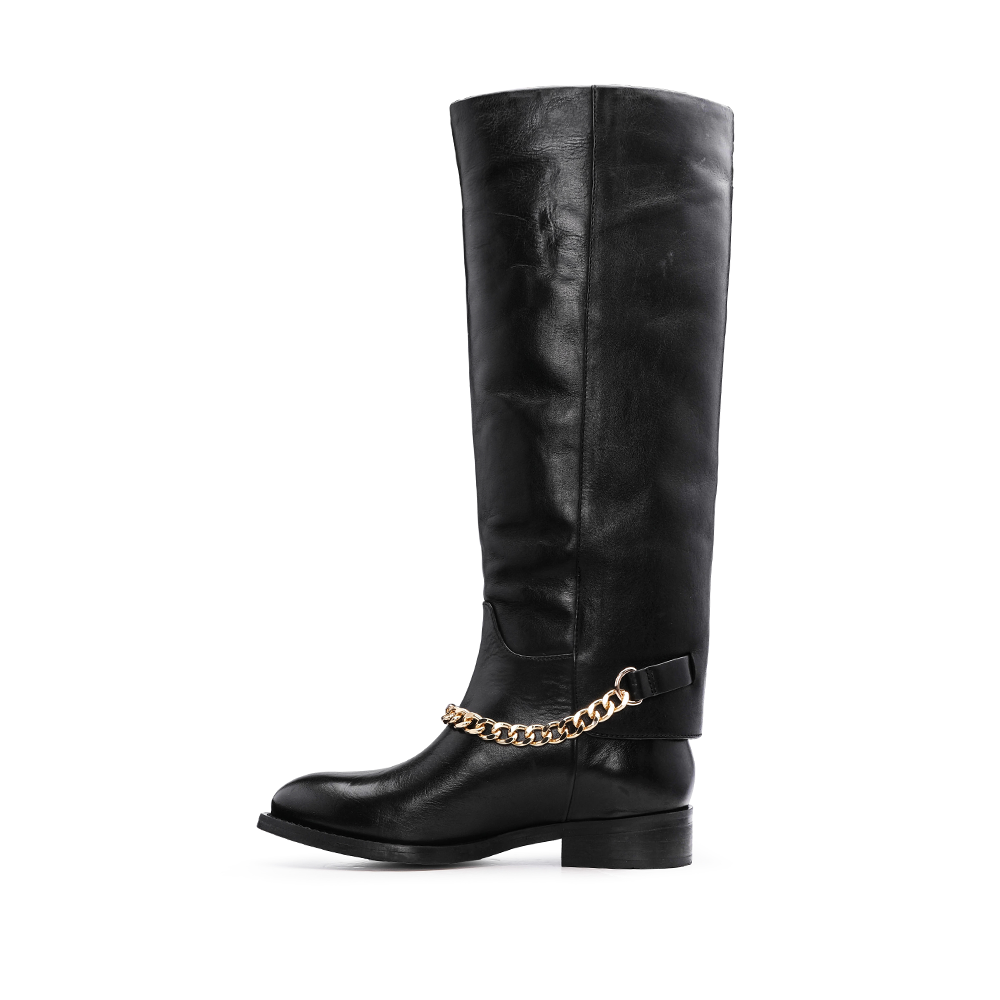 Bota Cano Alto Mulher Preto