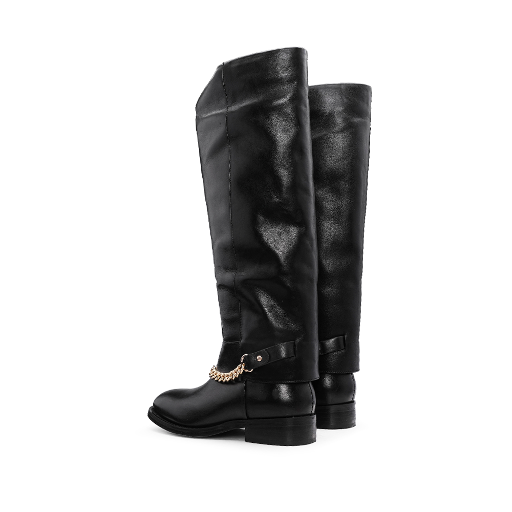 Bota Cano Alto Mulher Preto