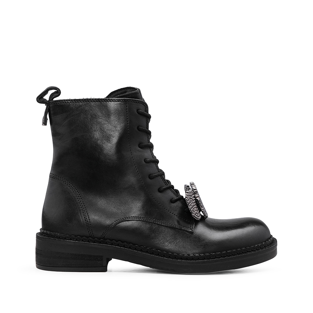 Botim Salto Raso Mulher Preto