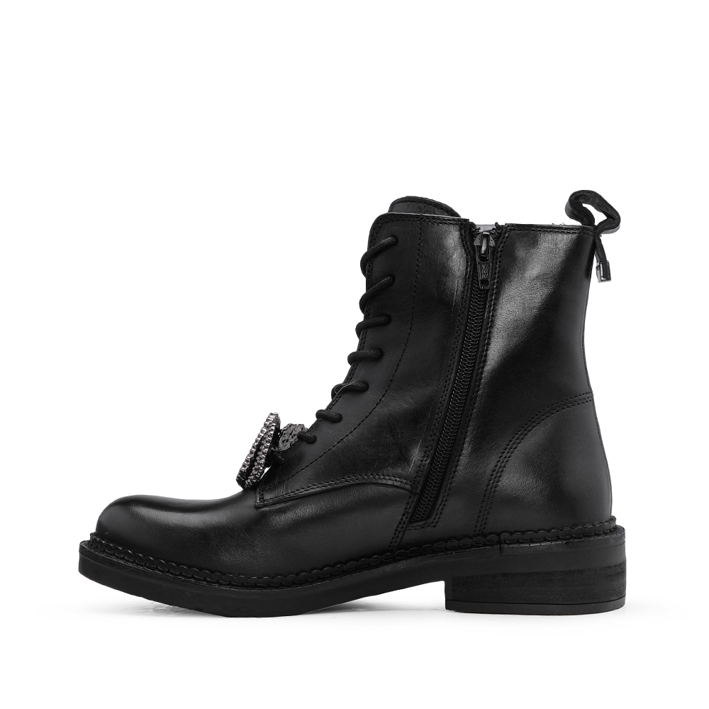 Botim Salto Raso Mulher Preto