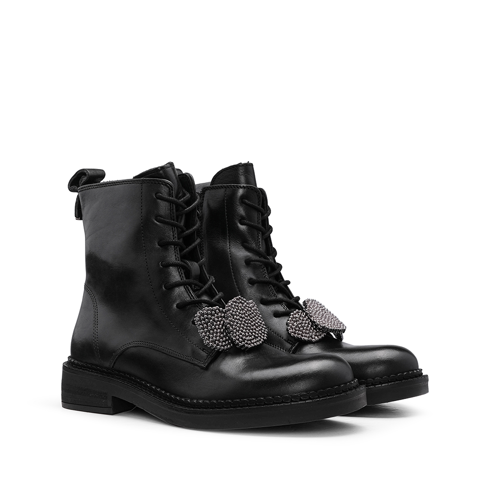 Botim Salto Raso Mulher Preto