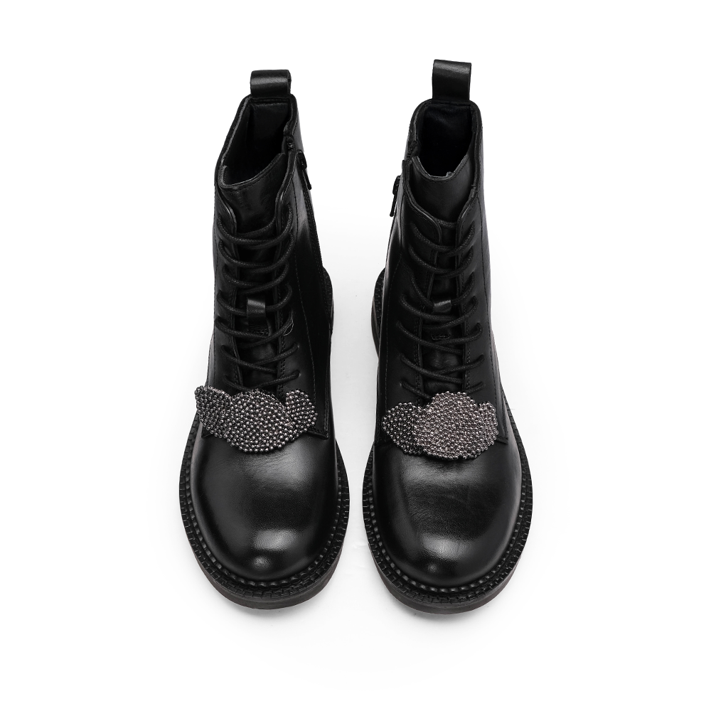 Botim Salto Raso Mulher Preto