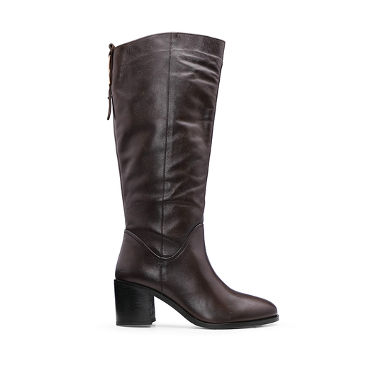 Bota Cano Alto Mulher Castanho