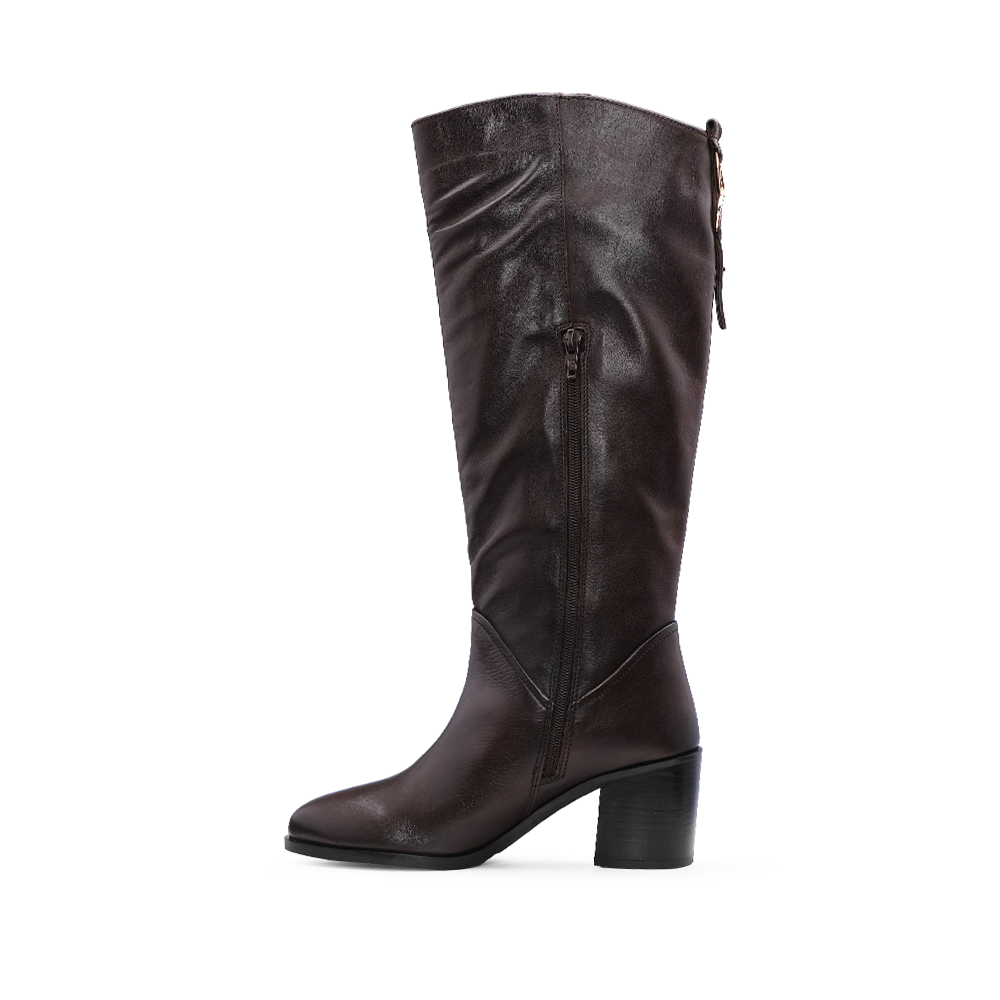 Bota Cano Alto Mulher Castanho