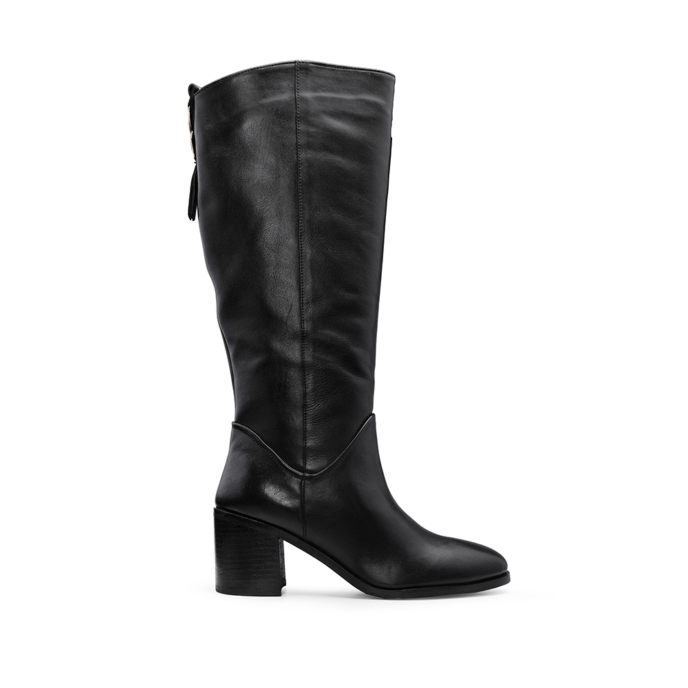 Bota Cano Alto Mulher Preto