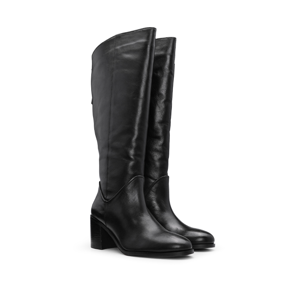 Bota Cano Alto Mulher Preto