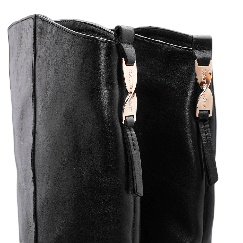 Bota Cano Alto Mulher Preto