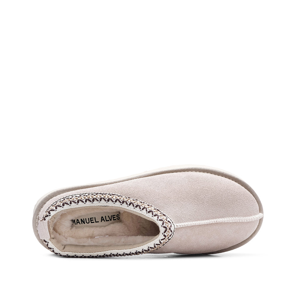 Botim Casual Mulher Camurça Bege