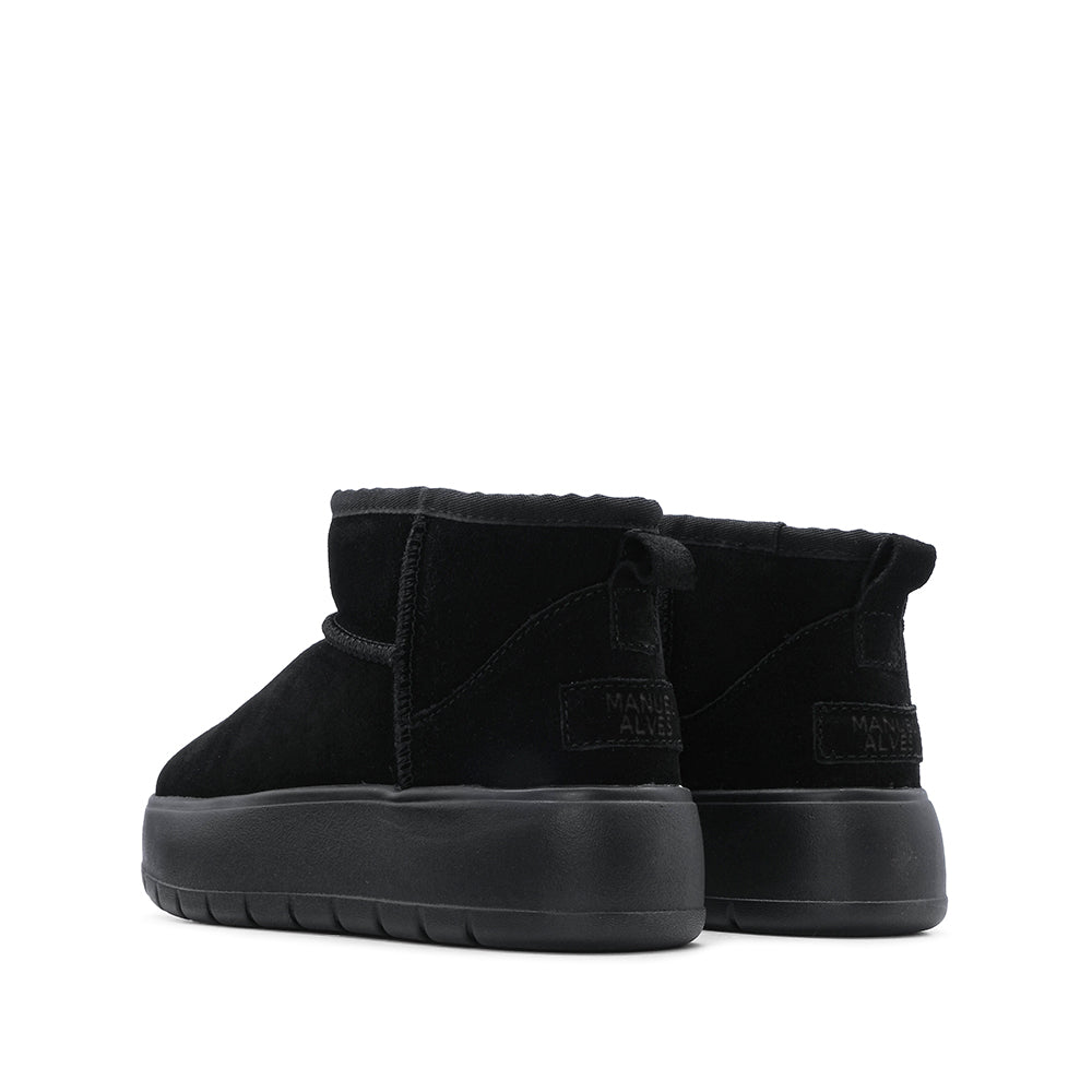 Pantufa Conforto Mulher Camurça Preto