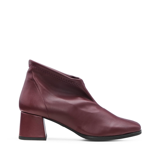 Botim Salto Médio Mulher Bordeaux