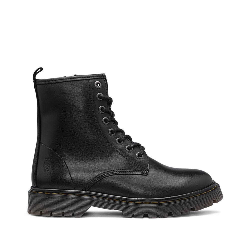 Botim Casual Mulher Pele Preto