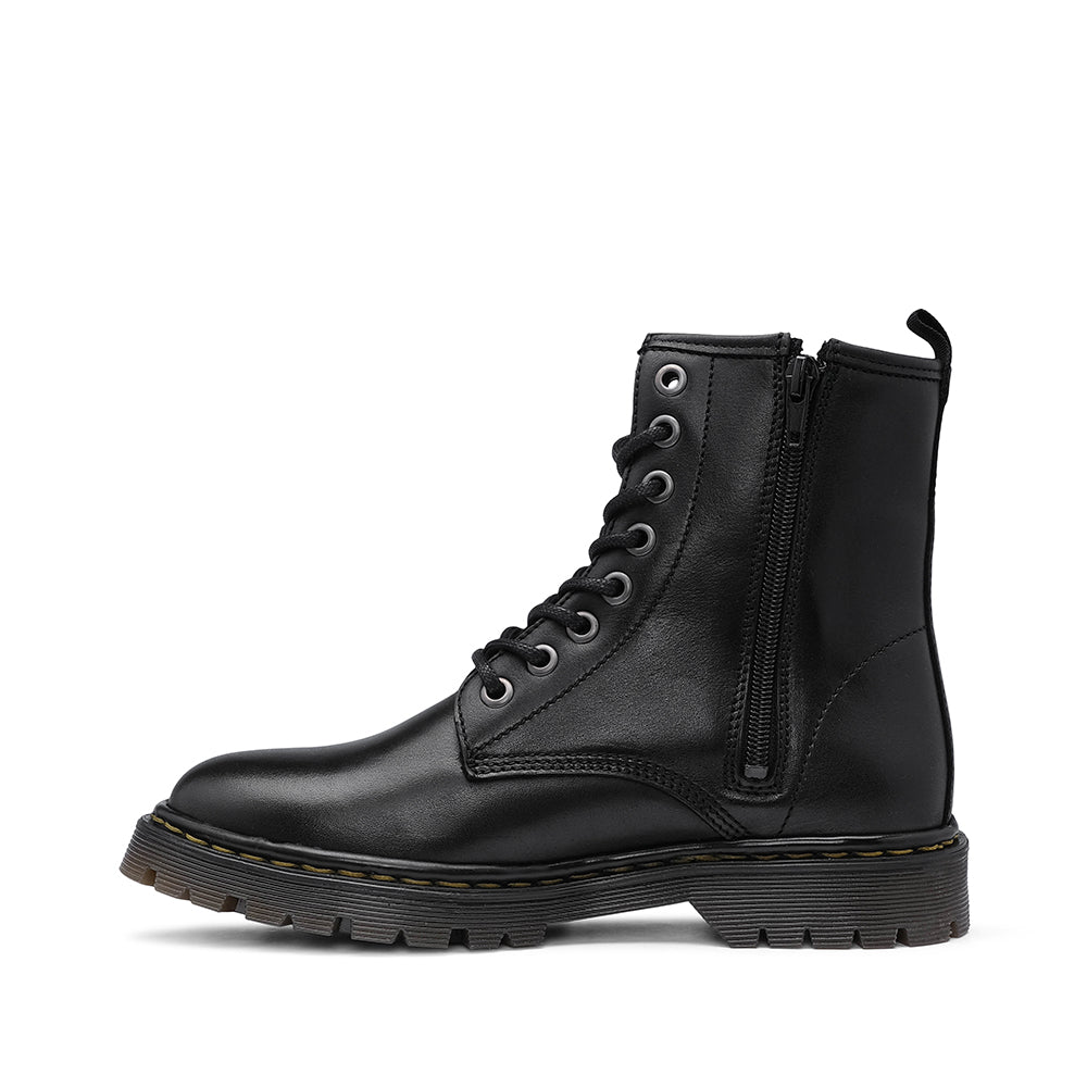 Botim Casual Mulher Pele Preto