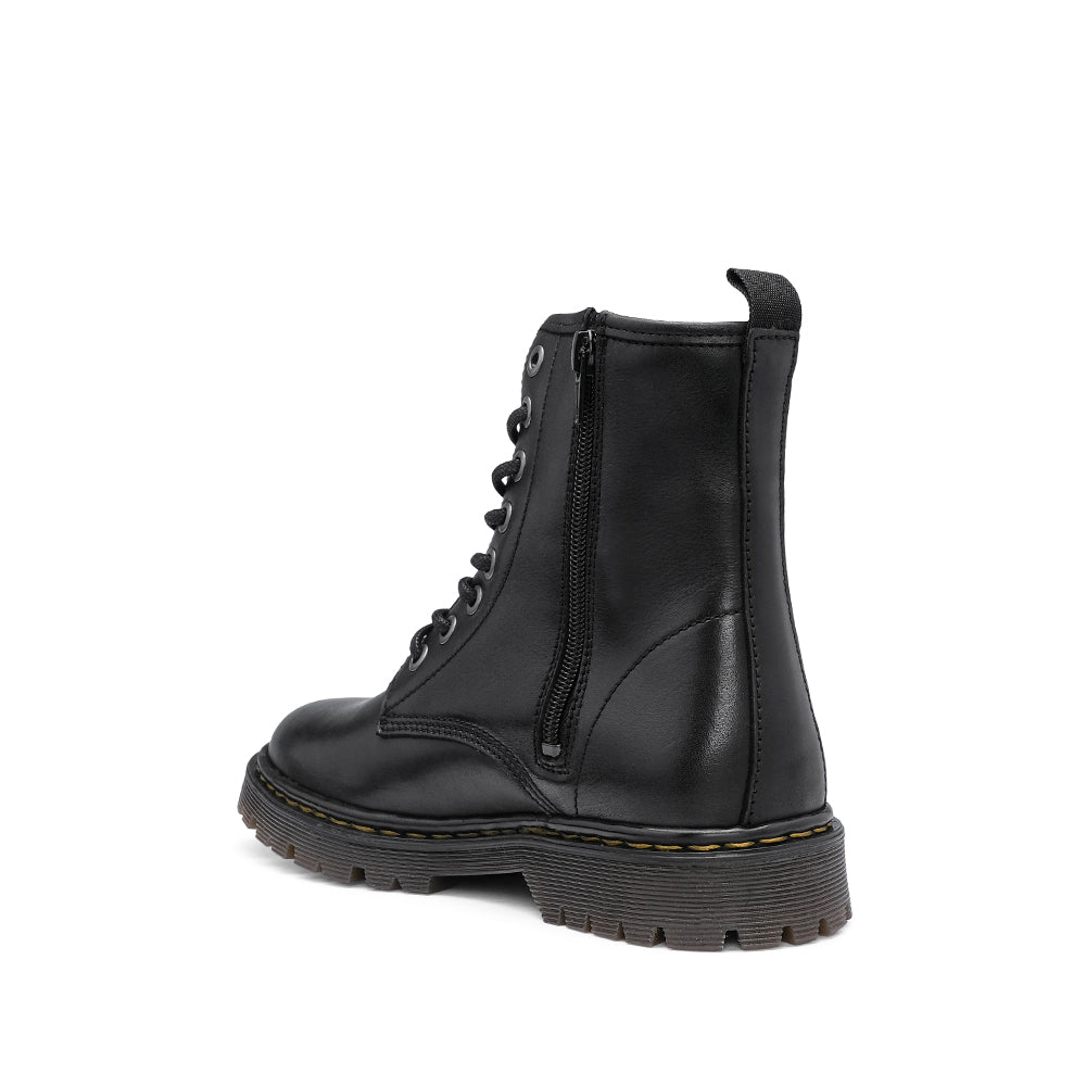 Botim Casual Mulher Pele Preto
